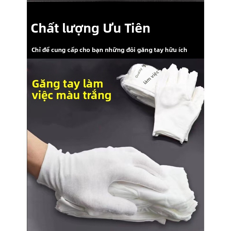 Găng tay an toàn / Găng tay Cotton dùng một lần / Chống trượt / Chống mài mòn / Nhẹ / Thoáng khí / T