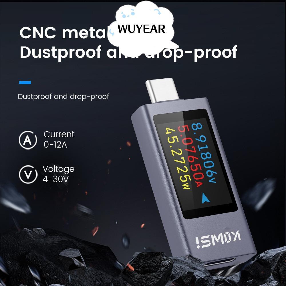 Máy kiểm tra đồng hồ đo điện WUYEAR, Máy đo dòng điện và điện áp Type-C PD, Dung lượng pin KWS-2303C