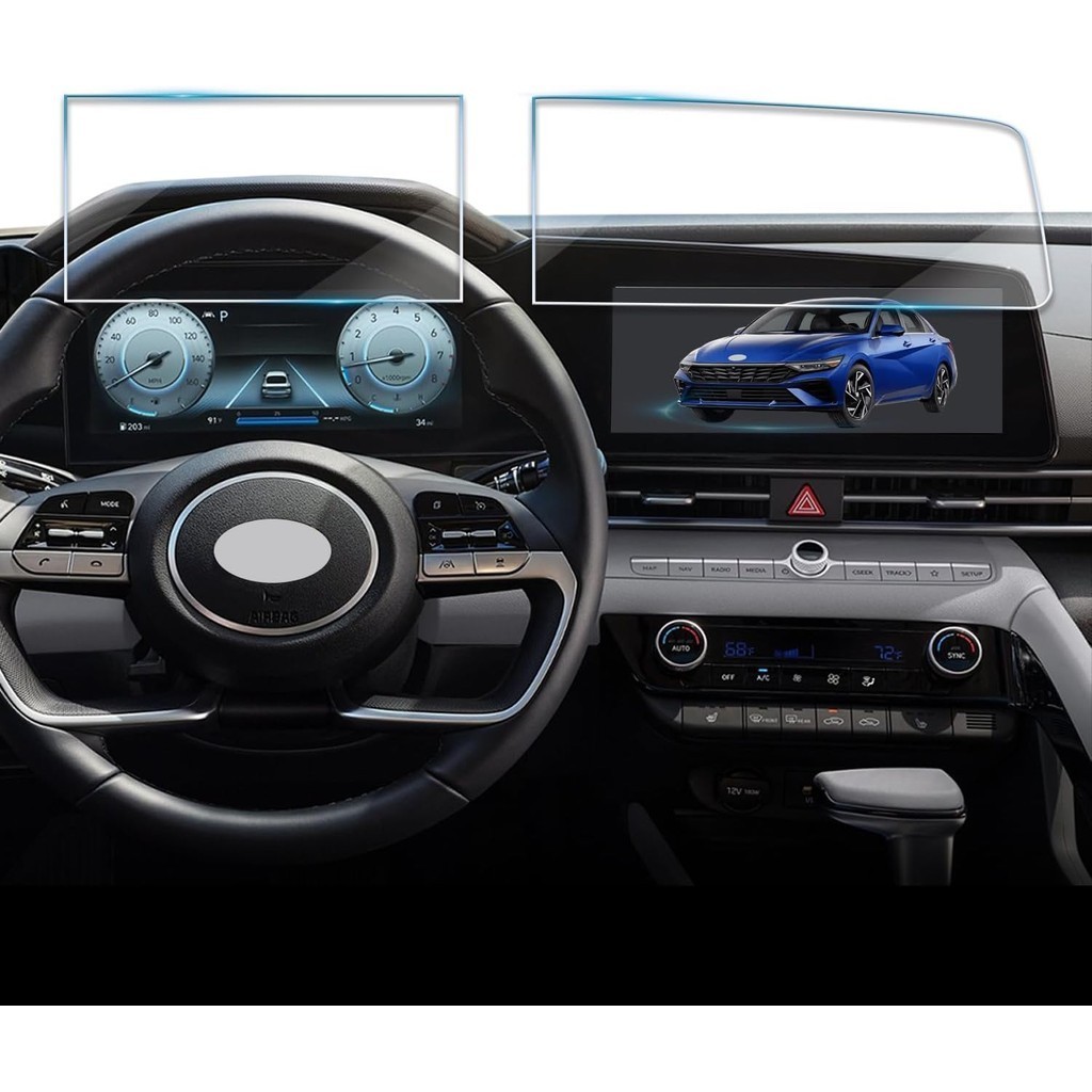 2 Gói Bảo Vệ Màn Hình Cho Xe Hyundai Elantra 2021-2025,10,25 "Màn Hình Thông Tin Giải Trí & Cụm Nhạc