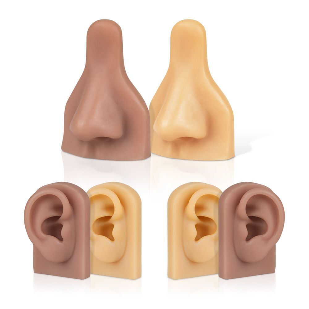 New Product#Ear Model Soft Silicone Fake Ear Simulation Human Ear Model Beauty Practice Silicone Sim