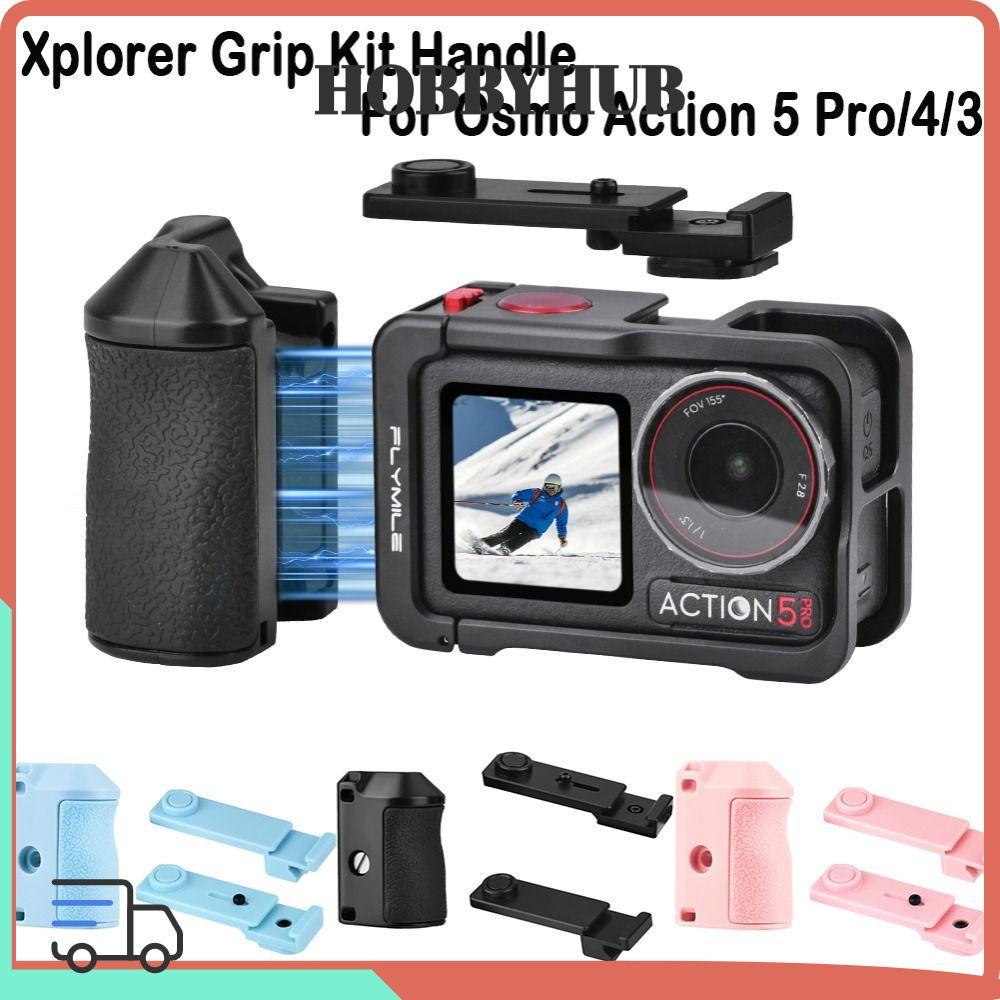 HOBBYHUB Xplorer Grip Kit Tay cầm Nút chụp có thể điều chỉnh Newfor DJI Osmo Action 5 / 4 / 3