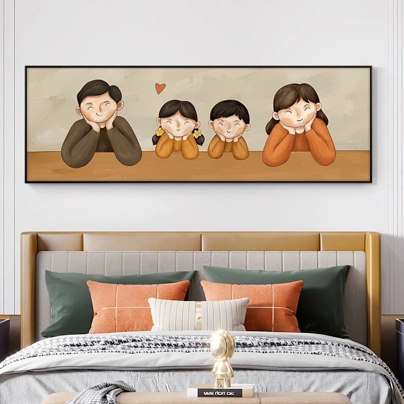 Tranh Gia Đình Phòng Ngủ Tráng Gương Decor Nhà Khách, Tranh Treo Tường Tráng Gương