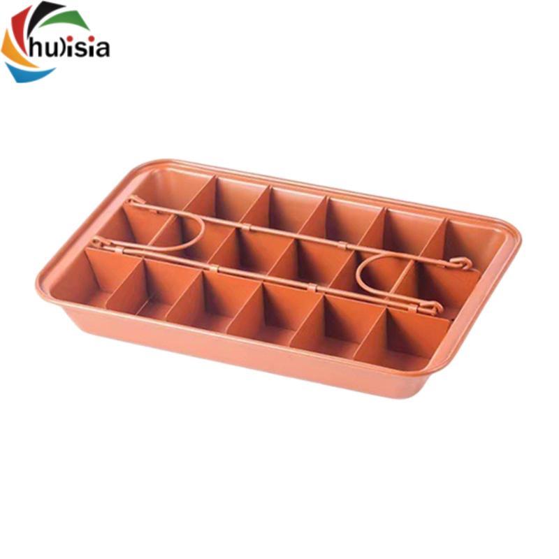 Chảo Brownie có ngăn chia Bánh Brownie chống dính cho bánh kẹo sô cô la