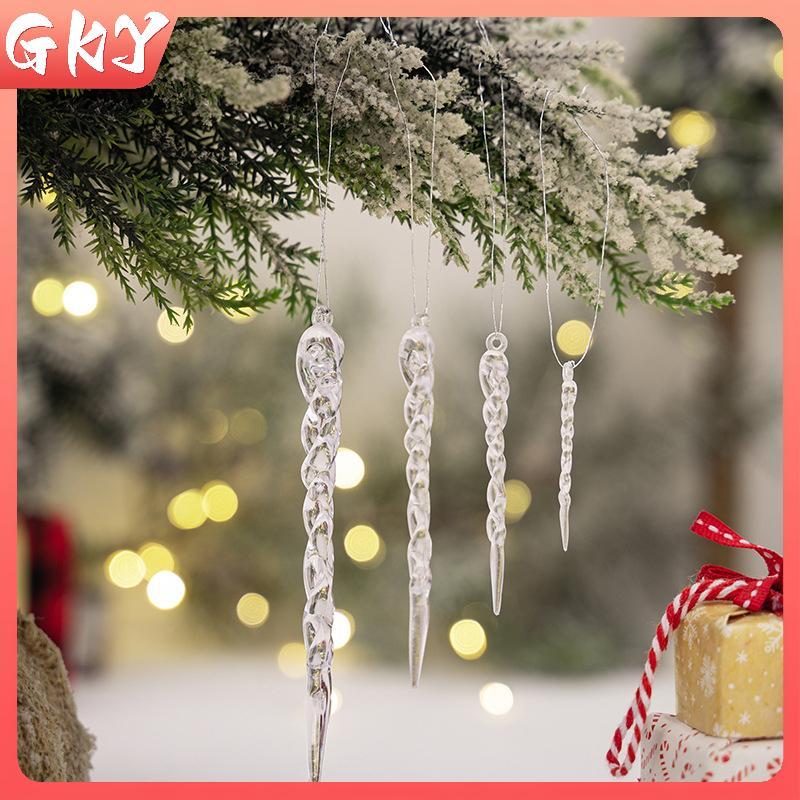 GKY 5 / 12 Cây Giáng Sinh Mô Phỏng Icicle Ice Strip Mặt Dây Chuyền Acrylic Icicle Trang Trí Lễ Hội N