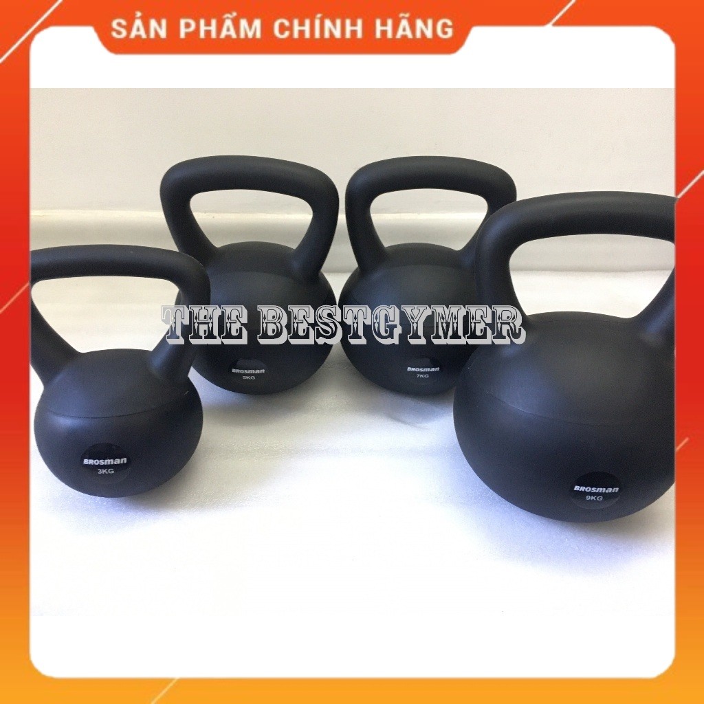 {Chính Hãng} TẠ ẤM 9KG CAO SU MỀM BROSMAN CAO CẤP / TẠ BÌNH VÔI CAO SU MỀM 9KG BROSMAN NHẬP KHẨU MÀU