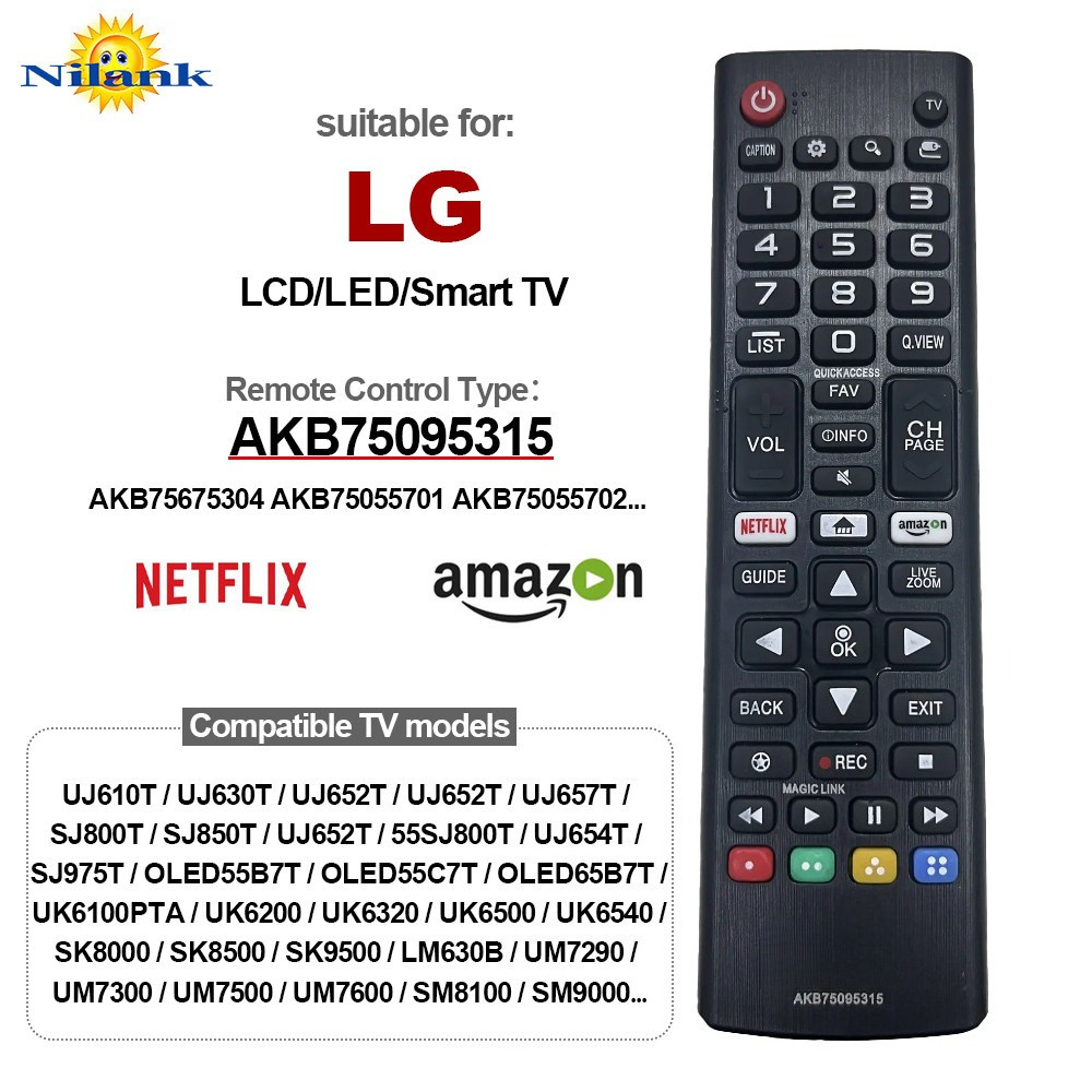 [NiLANK ] Remote Điều khiển đa năng Thích hợp cho điều khiển TiVi thông minh LG LCD AKB75095315