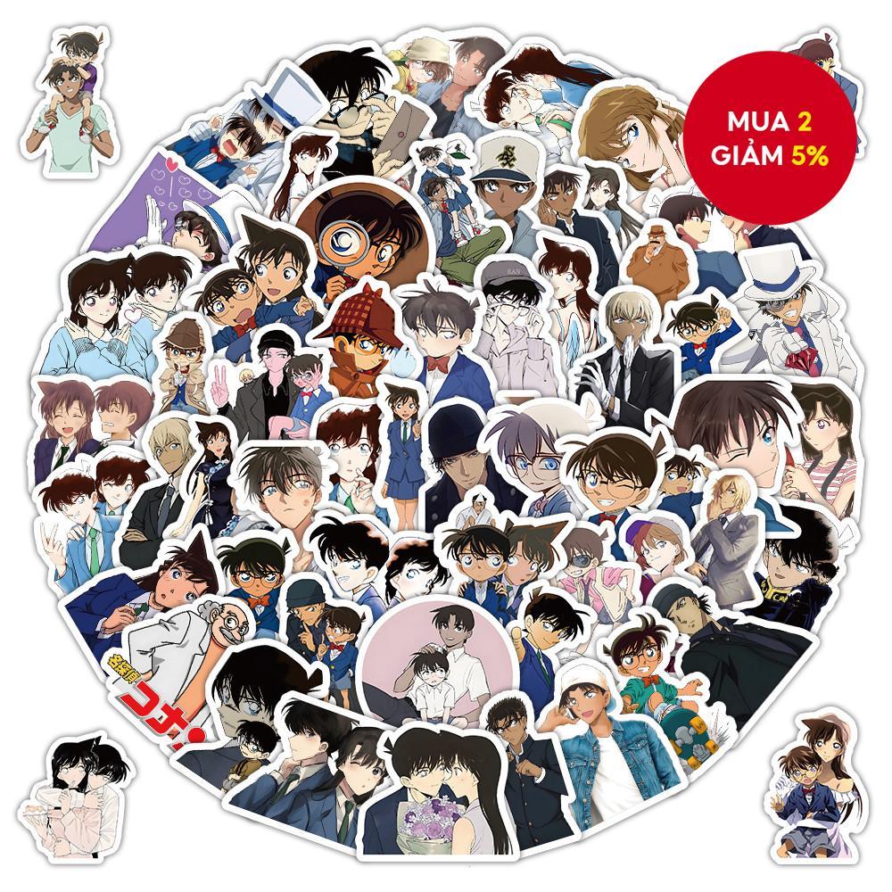 Bộ 103 Miếng Dán Anime Conan Edogawa – Đề Can Quạt Cho Hành Lý, Ba Lô, Người Lập Kế Hoạch & Sưu Tập