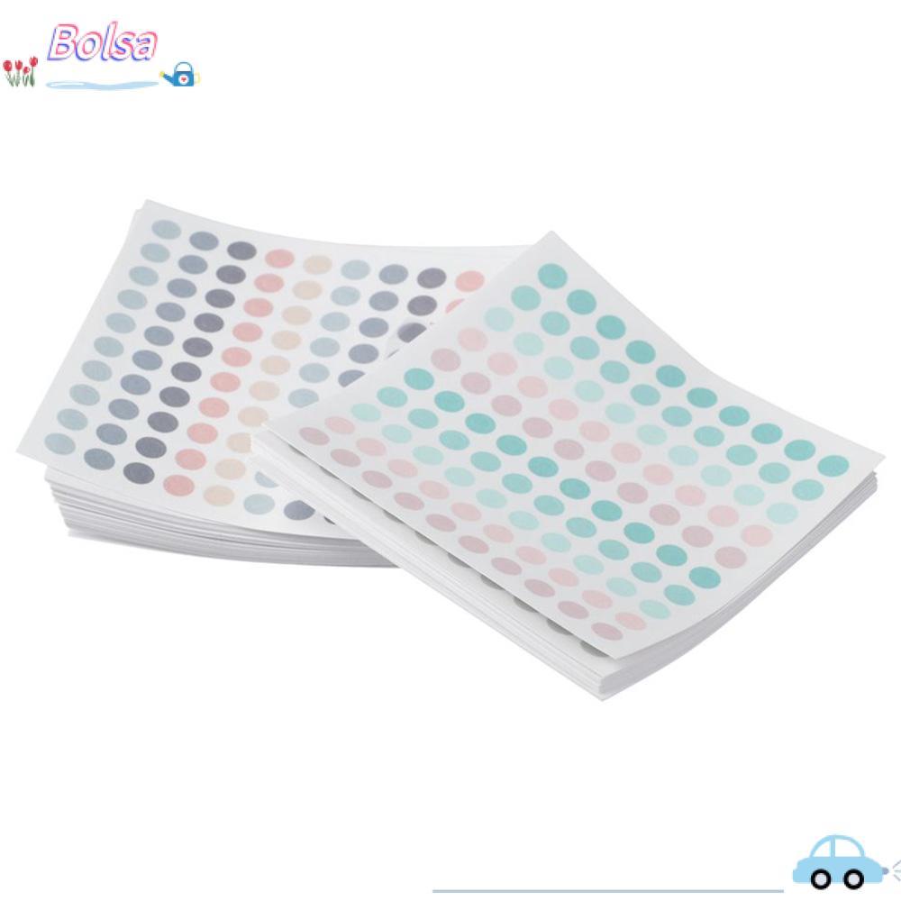 BOLSA Washi Dots, Giấy 5000 Chấm Màu Dán, Nhãn Dán Hình Tròn 4 Mm Dễ Thương Văn Phòng