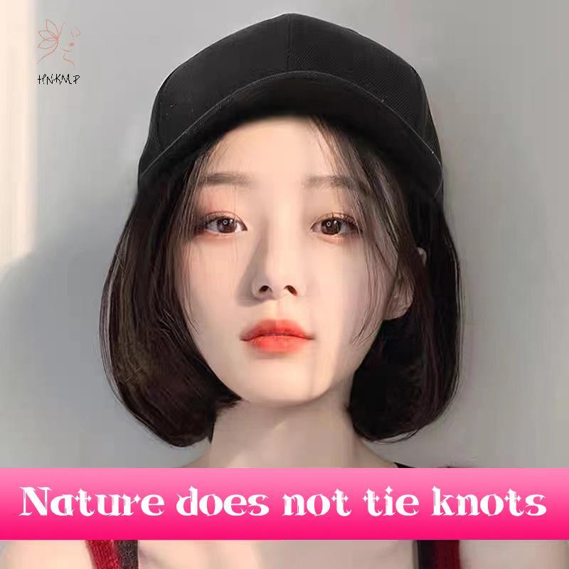 Bộ Tóc Giả Helmet Bob Với Tóc Kết Nối Tự Nhiên, Thiết Kế Điều Chỉnh Linh Hoạt