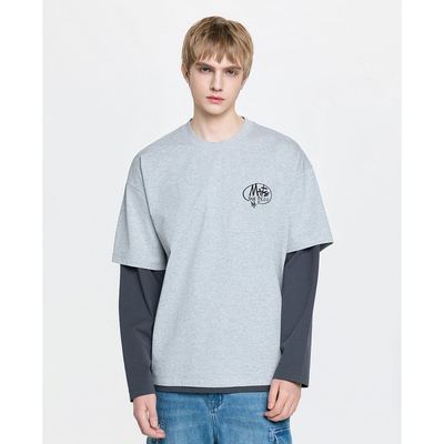 MLB - Áo thun unisex cổ tròn tay dài Basic Street Logo_3ATSB0561-09MGS