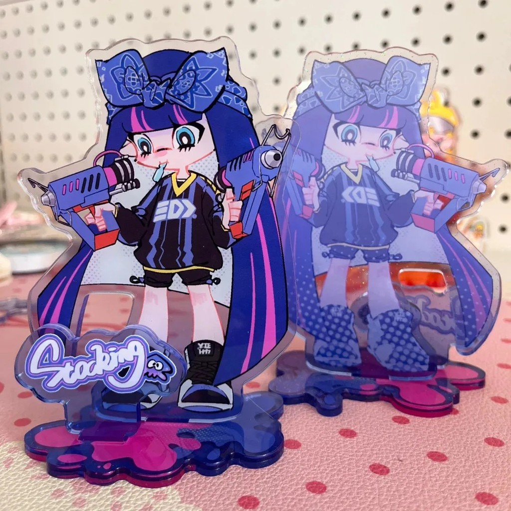 Standee Anime Panty & Stocking with Garterbelt Mô Hình Acrylic Trang Trí Bàn Học Nhân Vật Stocking Q