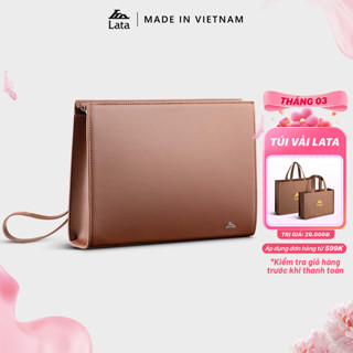 Ví Lata (Thời trang nam dáng cầm tay cỡ lớn - Ví da CT11)