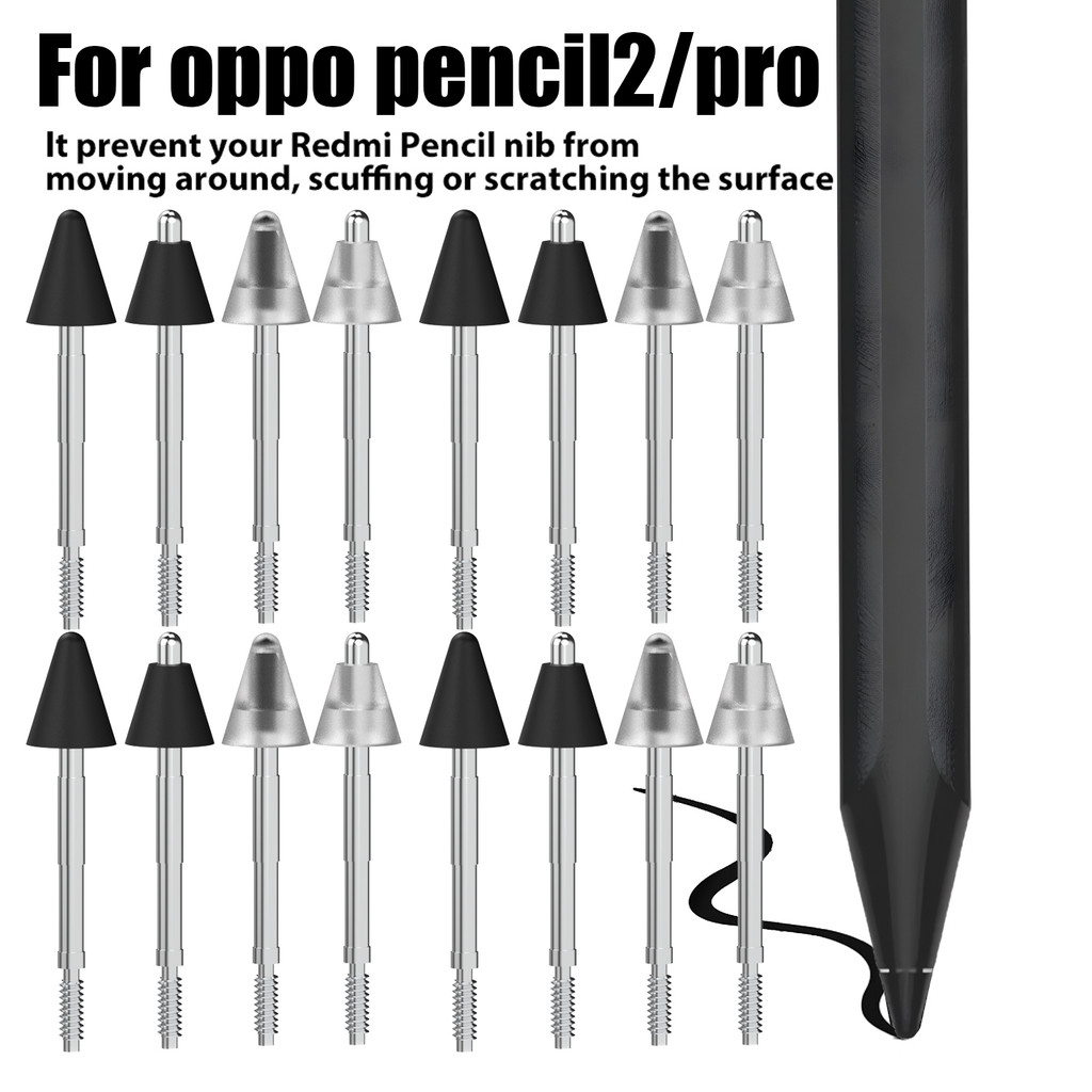 1 / 2 / 4 Đầu bút thay thế hấp thụ sốc cho Oppo Pencil 2-Pro, Thanh áp lực nhạy cảm & Nib không kim 