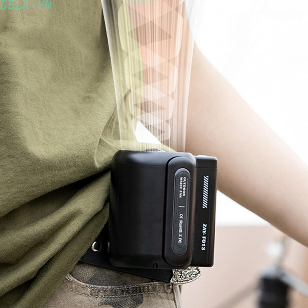 Outdoor Waist Clip On Fan with 4500mAh Battery and Three Wind Speeds for Cooling#DELA