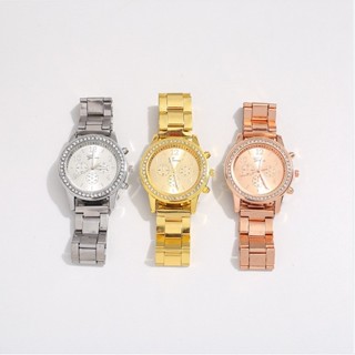 Đồng hồ Geneva Hợp kim kim kim cương Đồng hồ đeo tay nữ thạch anh genva watc3.10 B