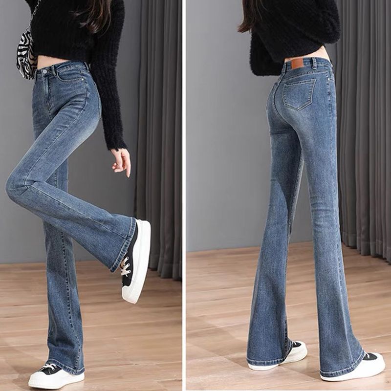Quần Jeans Nữ Flared Liwei Style Retro Cao Cấp Cho Xuân Thu