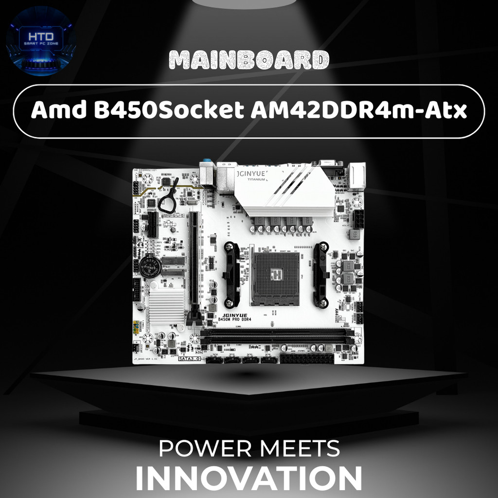 AMD JGINYUE B450M Pro Motherboard (B450/Socket AM4, 2xDDR4, m-ATX) - Bảo Hành 3 Năm