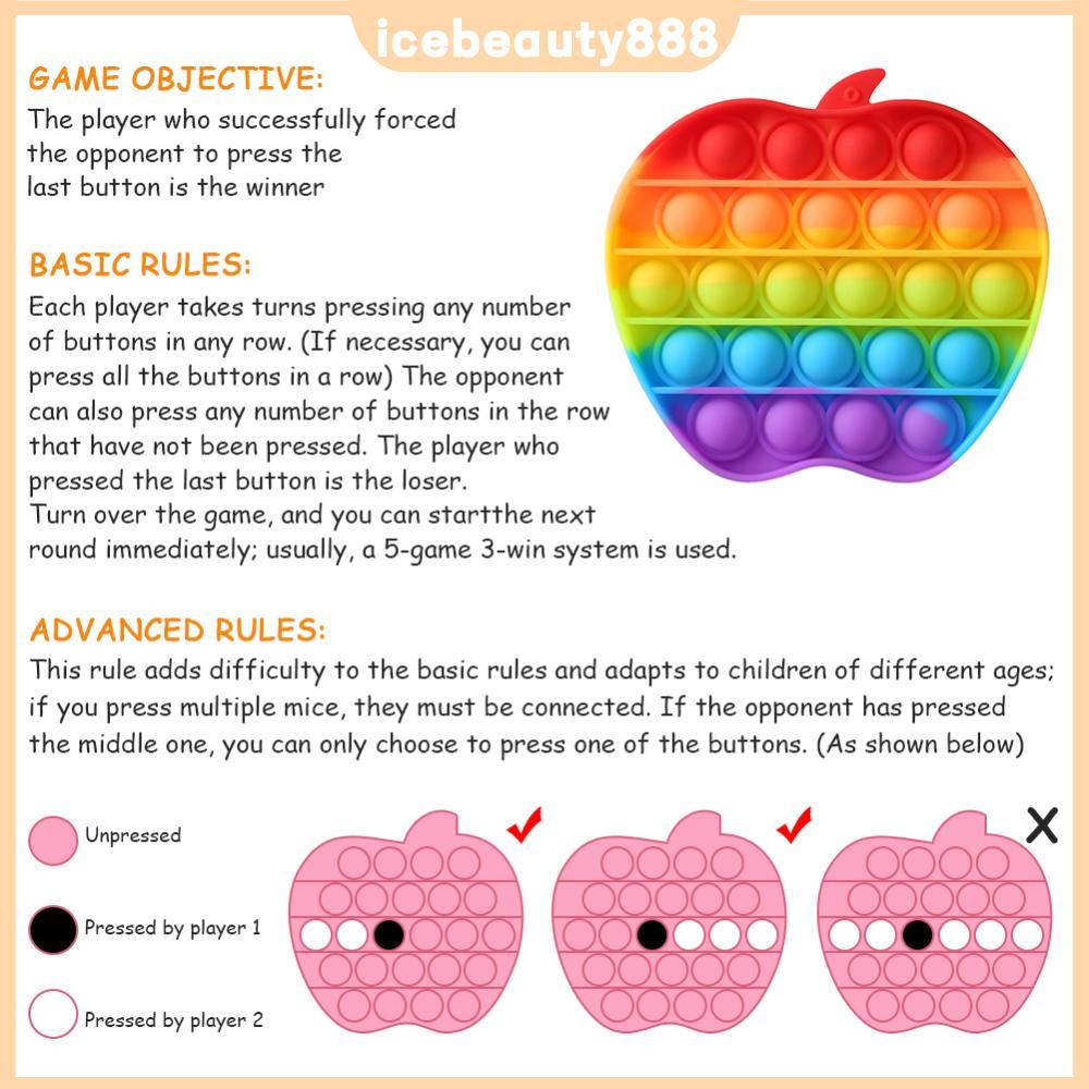 Túi xách tay ngựa Rainbow Horn Push Bubble Đồ chơi chống lo âu giác quan (C Pink) [icebeauty888.vn]