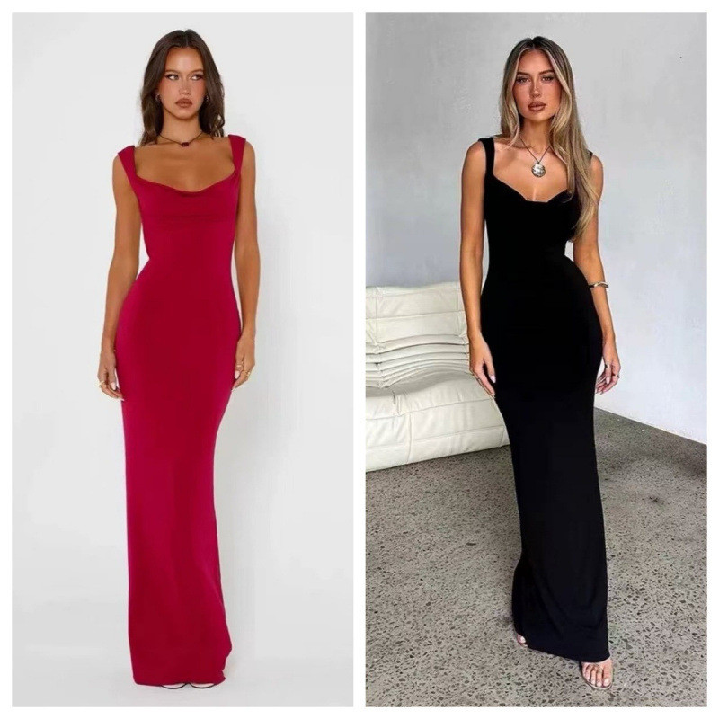 Tiger Mist Sexy hot girl's charming backless dress with hollow-out design, bow ties, and straps