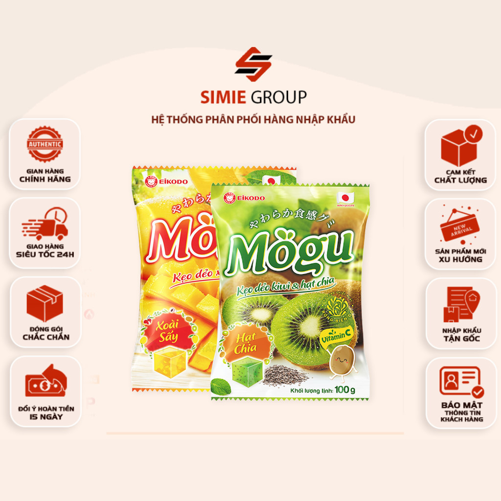 [ĐỦ VỊ] Kẹo Dẻo Mogu 100g Đủ vị Tự Nhiên, Dẻo Mềm – Eikodo Việt Nam