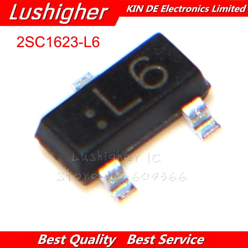 100 Chiếc 2SC1623-L6 L6 SOT-23 2SC1623 SOT23-3 NPN Transistor Trục Mới Ban Đầu