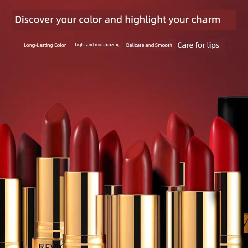 Revlon Revlon Revlon Son Môi Dưỡng Ẩm Nữ Mờ Ống Đen Son Môi Mỹ Phẩm Không Phai Màu