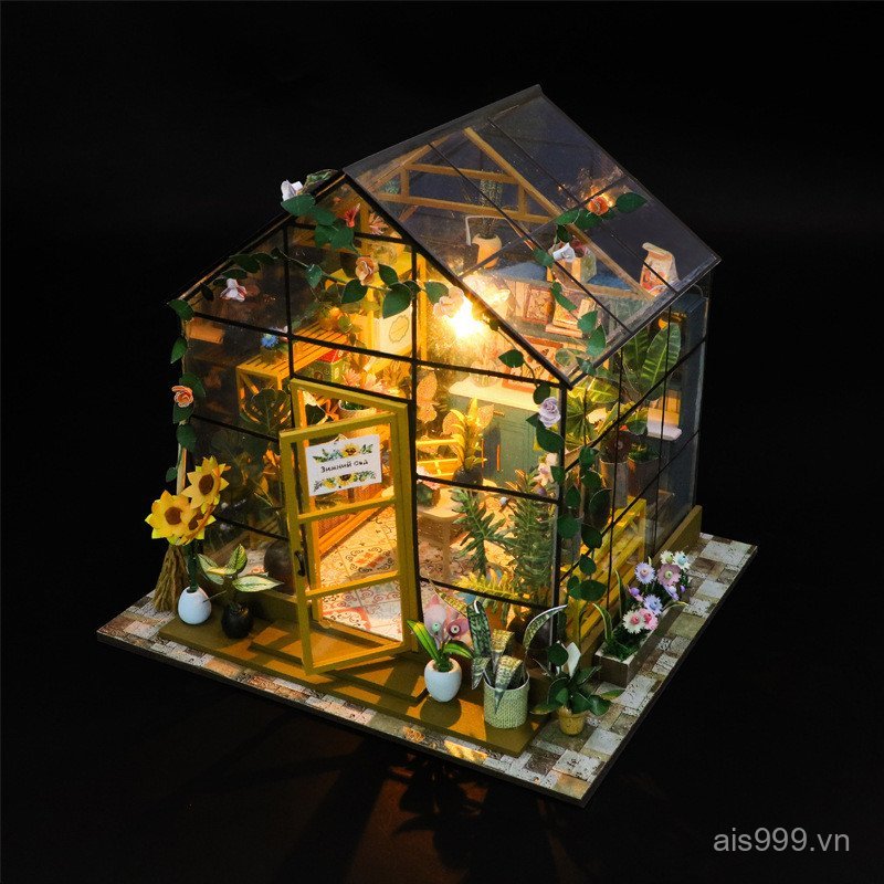 W2F2 [Cash commodity and quick delivery]Doll House3D Miniature Scene Flower House diy Model house as