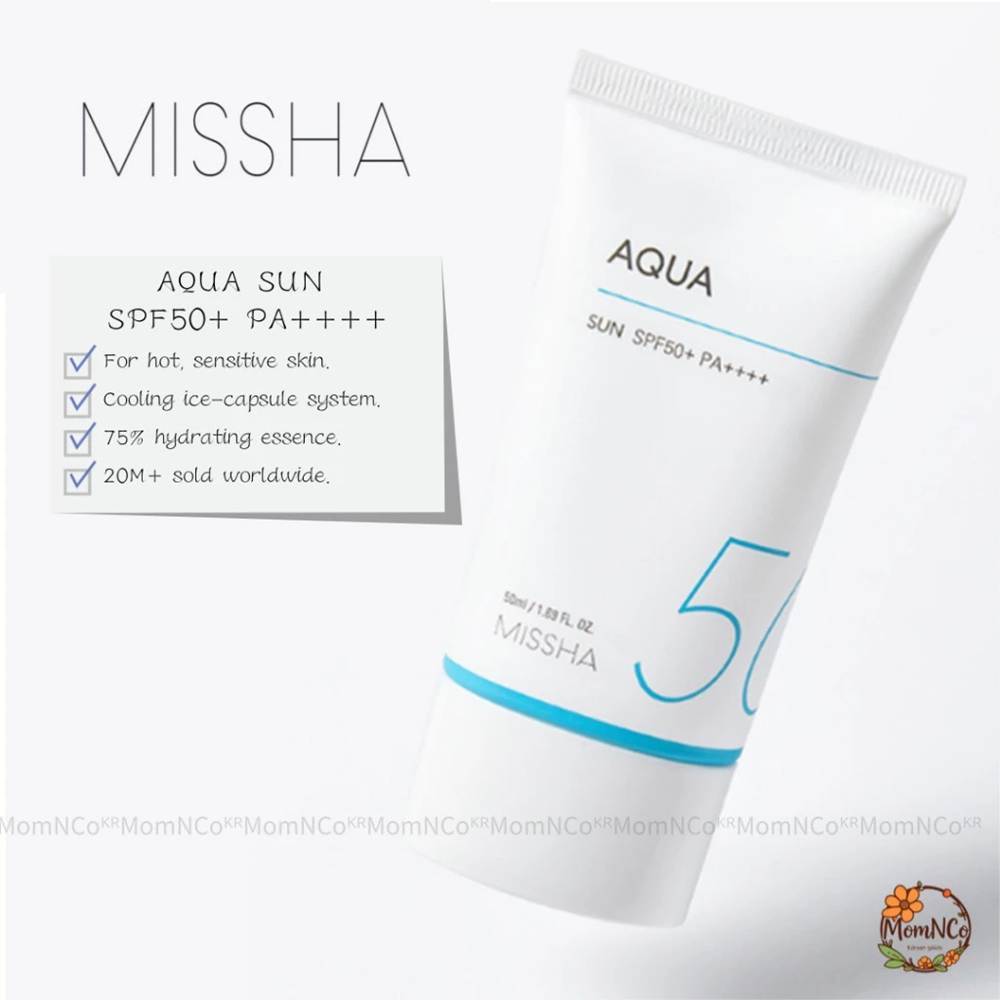 MISSHA All Around Safe Block Aqua Sun50ml  Lightweight Korean Sunscreen with SPF50+