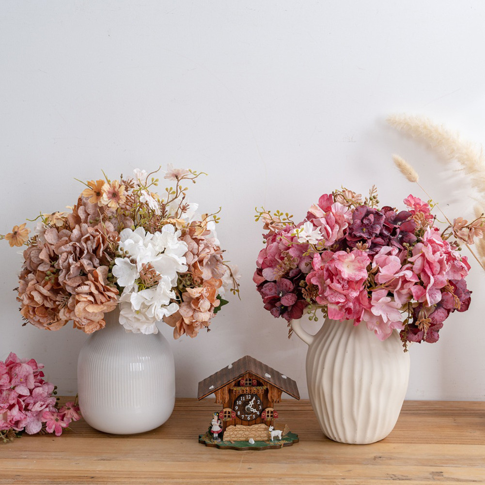 【SUNAGE】Artificial Hydrangea Bouquet Colorful Display Easy To Arrange Event Styling【HOT Fashion】