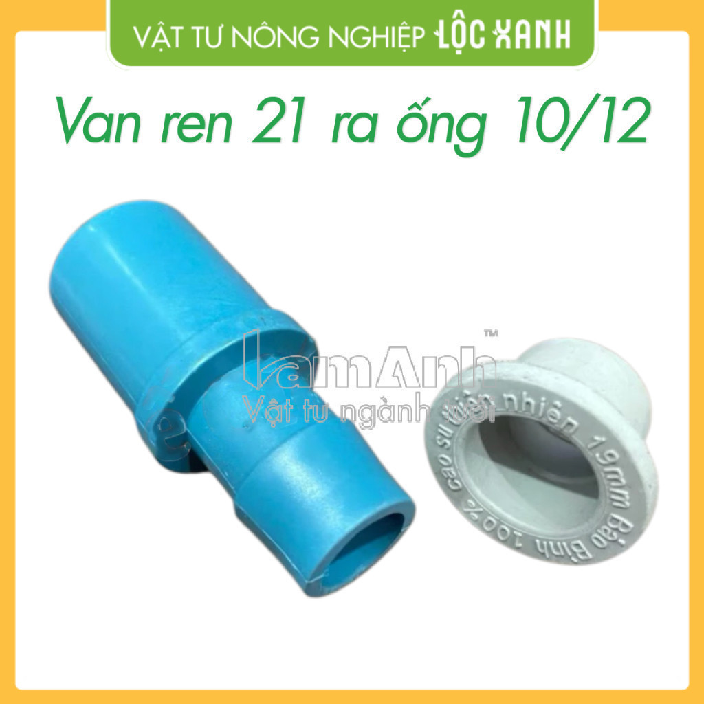 [Bán sỉ] 100 Bộ Nối Chin N21-27-19mm Nhựa PVC Kèm Ron Cao Su 19mm Dùng Nối Ống Trong Hệ Thống Tưới -