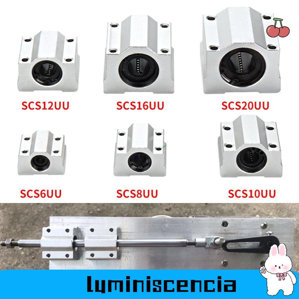 Vòng bi tuyến tính LUMINISCENCIA, SCS8U SCS10U SCS12UU Bộ định tuyến CNC Trượt Khối Bushing, Nhôm Nh