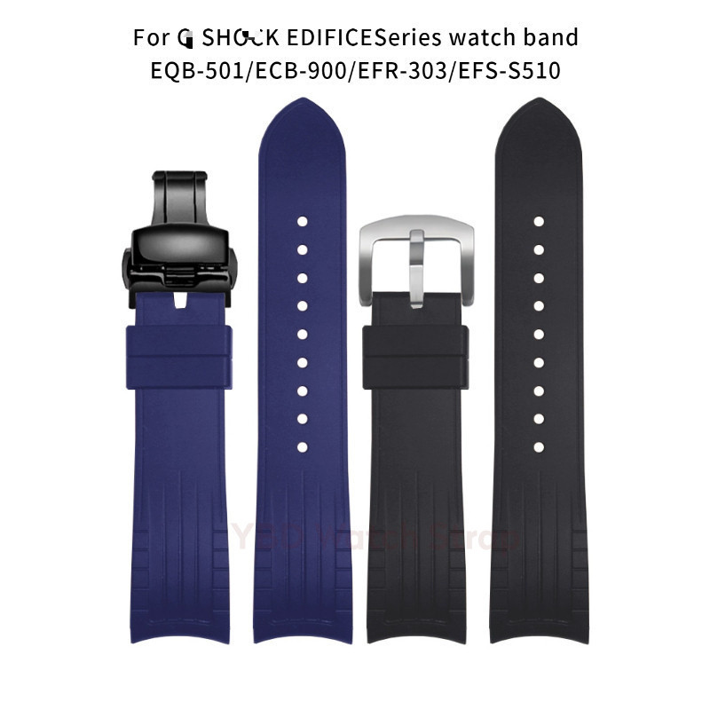 20 / 22 / 24mm cho dây đeo ECB-900 EQB-501 Dây đeo silicon cong cho EFR-303 / EFS-S510 | Thay thế ch