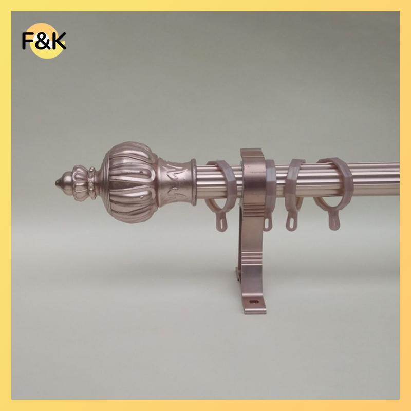 F & K 2 Chiếc Thanh Rèm Đầu Trang Trí Thanh La Mã Niêm Phong Thanh Rèm Cắm Trang Trí Đầu Thanh La Mã