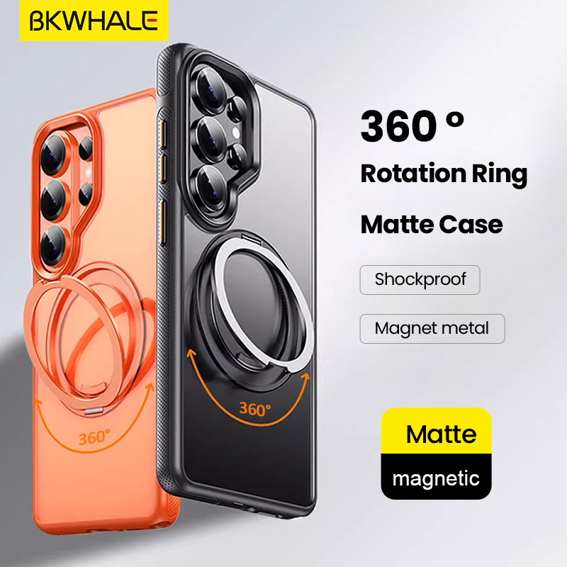 BKWHALE 360° Ốp điện thoại từ tính có thể xoay được cho Samsung Galaxy S26 Ultra S26 + S26 Plus S26 