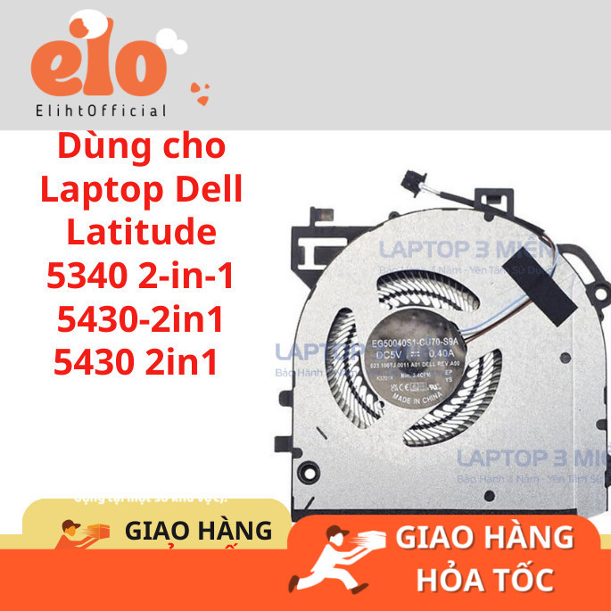 FAN Quạt tản nhiệt Laptop Dell Latitude 5340 2-in-1 5430-2in1 5430 2in1 09WH82 9WH82- Hàng zin 98%