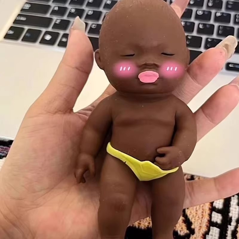 Búp Bê Đen Lớn Pinch Âm Nhạc Giải Nén Đồ Chơi Giải Nén Dụng Cụ Tiện Dụng Búp Bê Đen Quà Tặng Nhỏ Búp