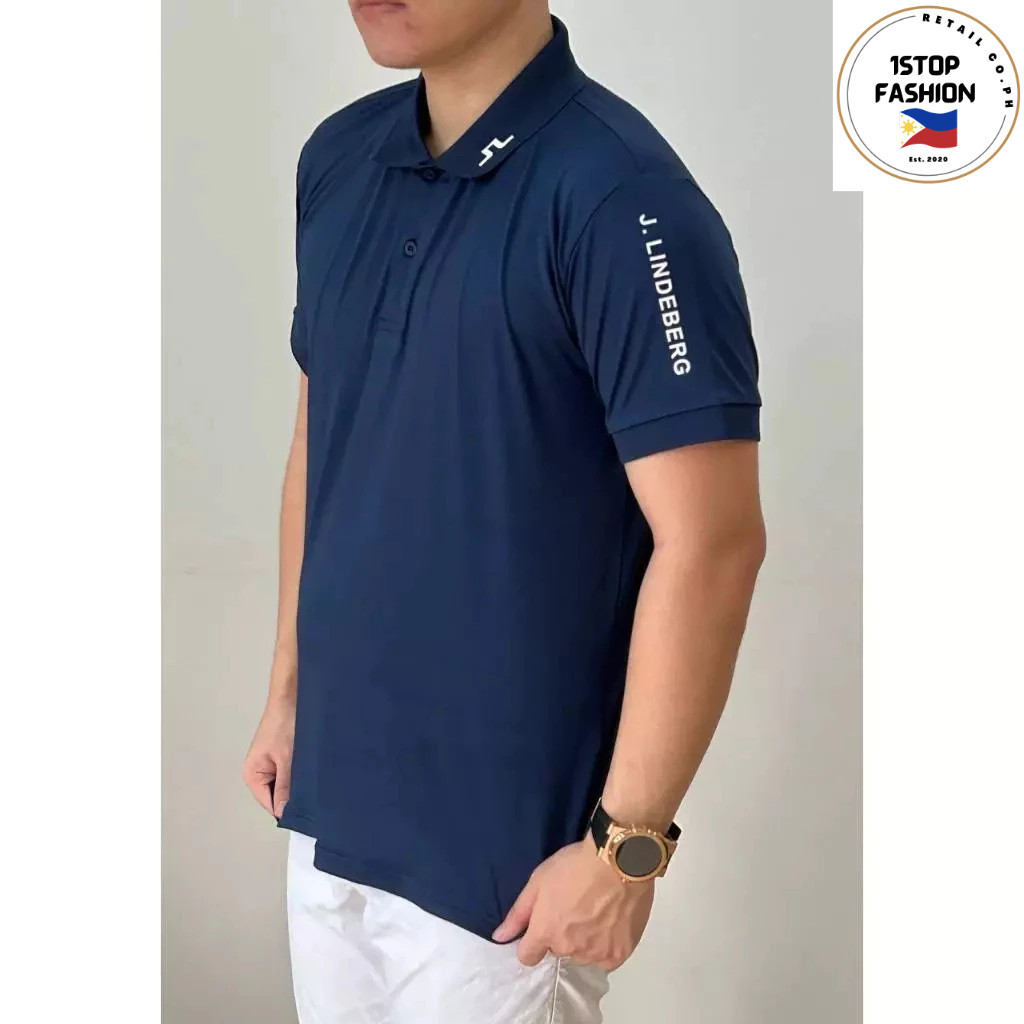 J.LINDBERG Áo Polo Tay Ngắn Cho Nam và Nữ, Thiết kế Thể Thao Thoải Mái, In Hình Thời Trang