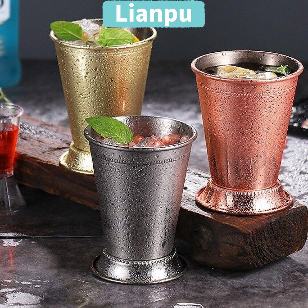 LIANPU Cán Bạc Hà Julep Cup, Cốc Cocktail Inox Bạc, Vàng Tiện Lợi 350ml Mojito Cocktail Kính Nhà Bếp