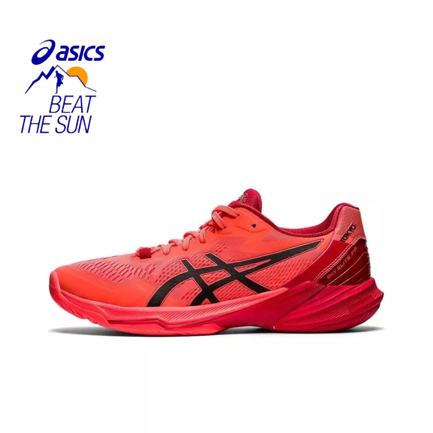 Giày bóng chuyền Asics Sky Elite FF 2 Tokyo cổ thấp màu đỏ đen OHN5
