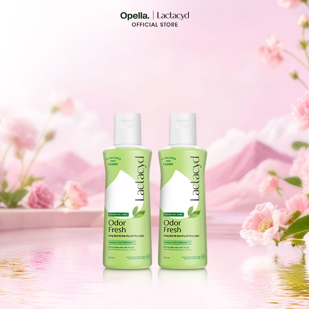 Bộ 2 chai Dung Dịch Vệ Sinh Phụ nữ Lactacyd Odor Fresh Ngăn Mùi 24H 150ml/chai