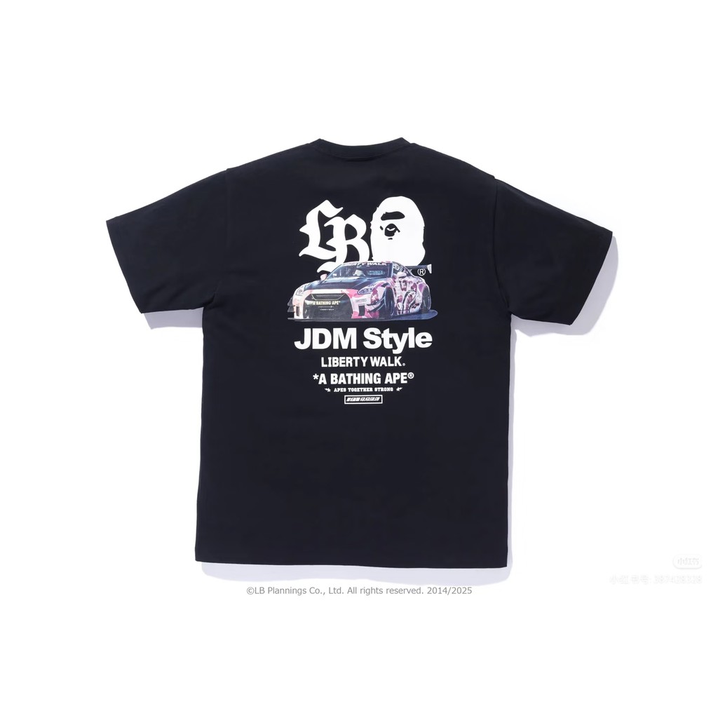 Nam Nữ Cùng Phong Cách Hàng Có Sẵn ape Cotton Nguyên Chất LBWK logo Thoáng Khí In Hình Size Lớn Áo T