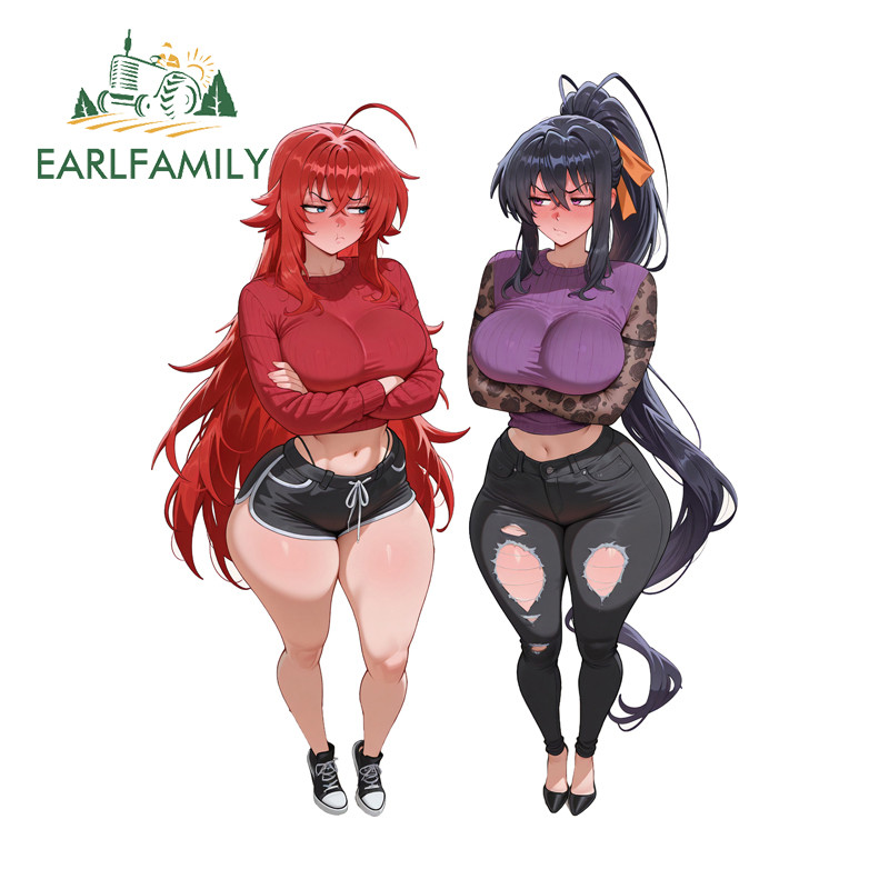 EARLFAMILY DXD Akeno Rias Anime Sticker Laptop Trunk Windows Chống Nước JDM Vinyl Đề Can Kiểu Dáng X