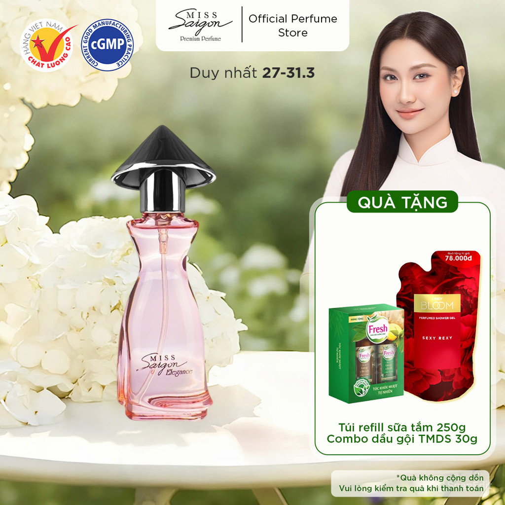 Nước hoa nữ Miss Saigon Elegance Ruby 15ml - Hương Ngọt Ngào