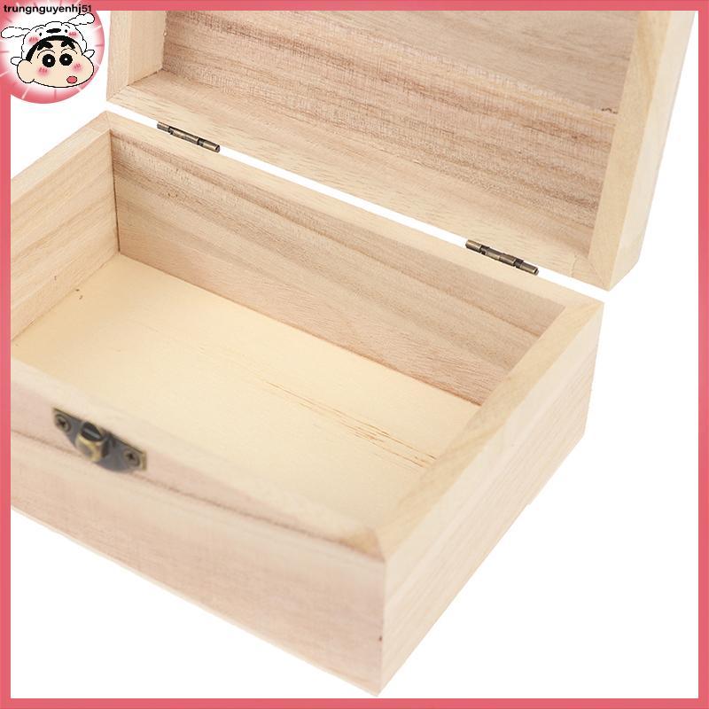 [Tàu 12 giờ] Wooden Multifunction Case with lid jewellery Storage container Box Home Decor VN