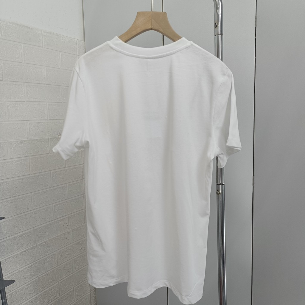 RPAM GAN*GANNI  24Early spring new style, large letter heart bear print, white round neck, loose sho