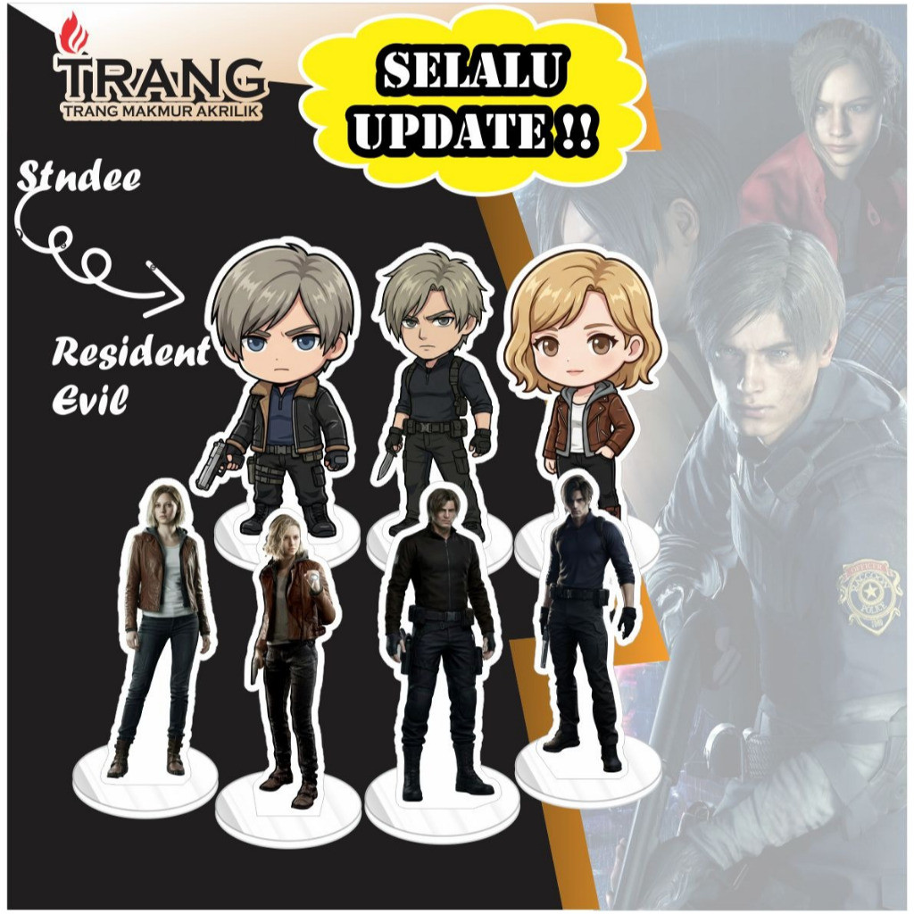 Standee Figure Akrilik Resident Evil Requiem / Standing Action figure Acrylic Resident Evil Requiem