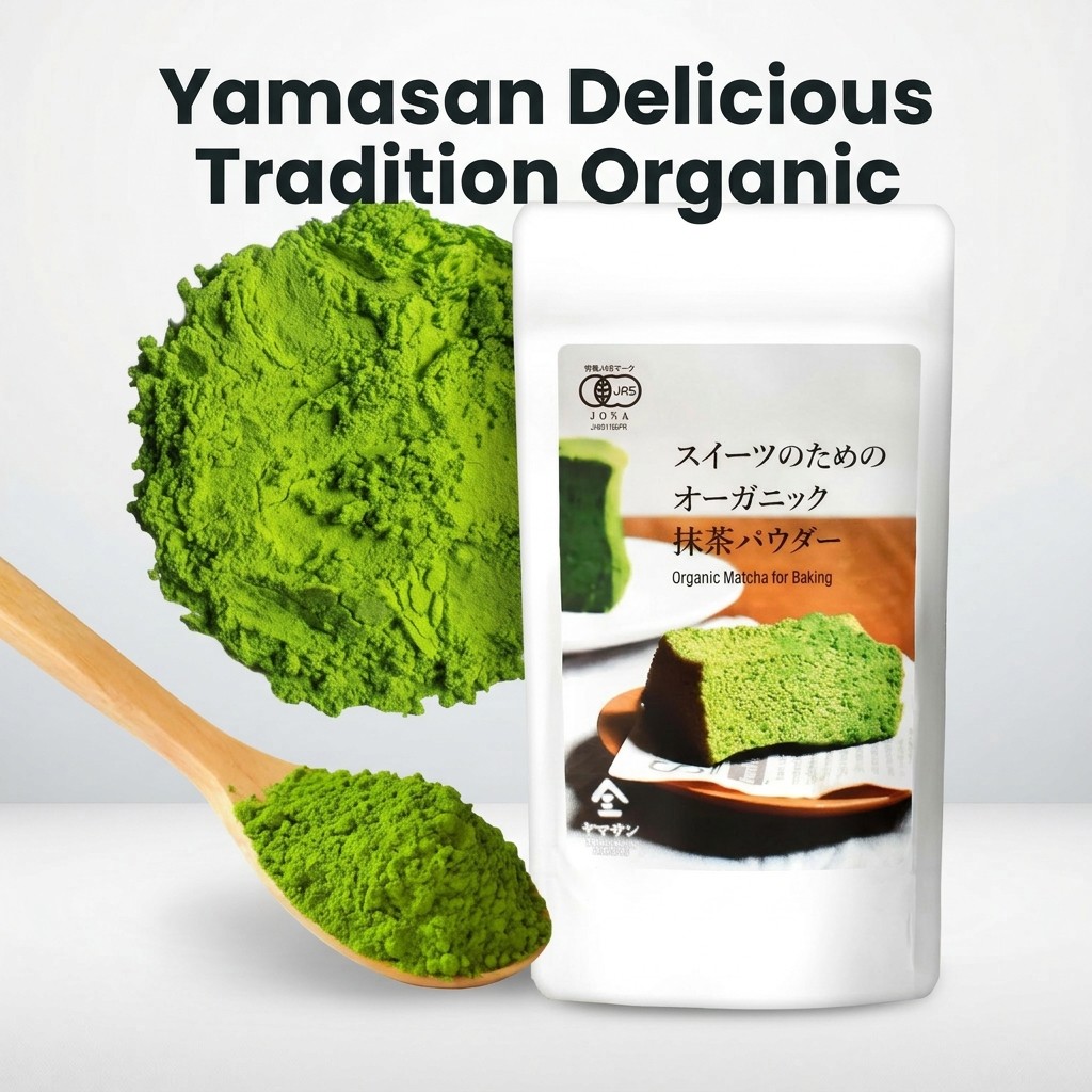 Yamasan Delicious Tradition Organic Matcha Powder for Sweets 100g Matcha Organic Uji Matcha Organic 