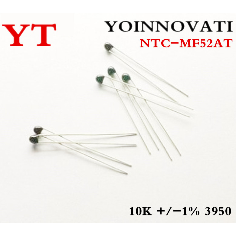 100 chiếc 10k OHM NTC Điện trở nhiệt NTC-MF52AT 10K + / -5% 3950 + / -%
