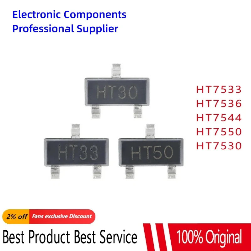5 CÁI HT7530 HT7533 HT7536 HT7544 HT7550 HT30 HT33 HT36 HT44 HT50 3V 3.3V 5V 4.4 / 3.6V SOT23 SMD LD