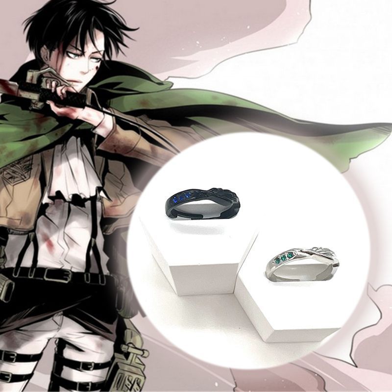 Tấn công Titan Levi Ackerman / Anime Attack on Titan Ring Wings of Freedom Levi Ackerman Ring / đay